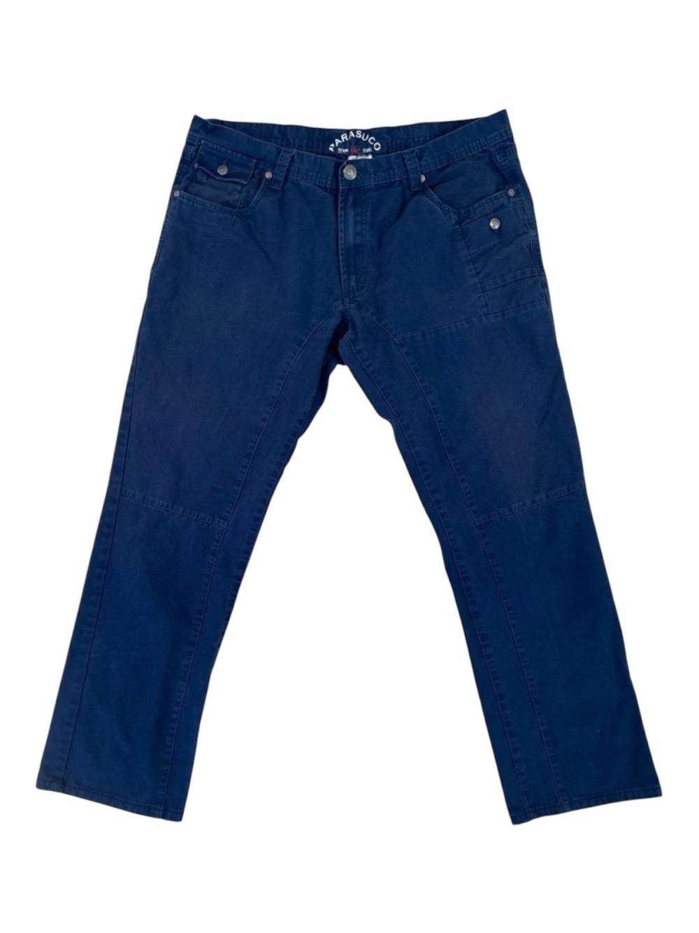 Parasuco men jeans trousers lightweight denim navy blue 100% cotton size 38
